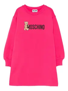 Платье с принтом Тедди Moschino Kids, розовый