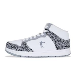 QIAODAN Баскетбольная коллекция. Кроссовки для скейтбординга с противоскользящим покрытием. Мужские. Цвет: белый, серый, черный