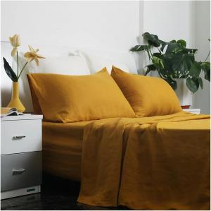 MAIYO Льняной комплект постельного белья MaiyO Yellow