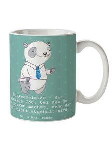 Кружка с надписью Работа мэра и морским бризом Mr. & Mrs. Panda