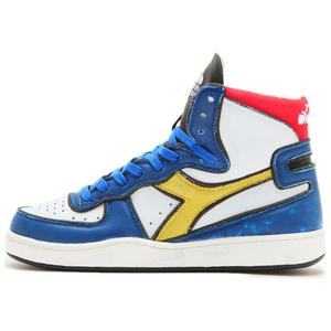 Diadora Мужские повседневные кроссовки Mi Basket с противоскользящим покрытием, устойчивые к износу, белые, синие