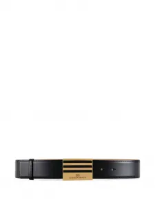 Ремень с пряжкой и логотипом Elisabetta Franchi, черный