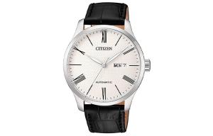 CITIZEN Часы Automatic Mechanical Movement Cowhide Strap Japanese / Korean Watch 40mm Men's Watch White Dial NH8350-08A, White Dial