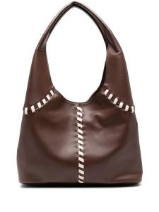 Themoirè сумка на плечо Ninfa с декоративной строчкой, коричневый
