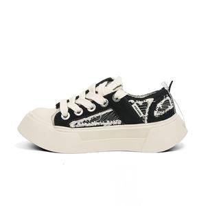 AGE ANGEL Мементо износостойкие противоскользящие низкие кеды на платформе унисекс черно-белые, цвет Black White