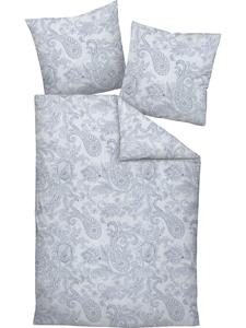 Мягкое фланелевое постельное белье серого цвета Janine, 135x200 см (80x80 см)