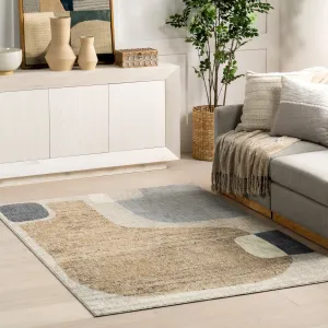 Ковер Ryanna Mid-Century Modern Abstract Area Rug nuLOOM, 122x183 см, мультиколор