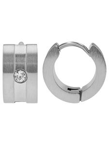 Adeliás Женские серьги - серьги-кольца на шарнирах из нержавеющей стали серебристого цвета