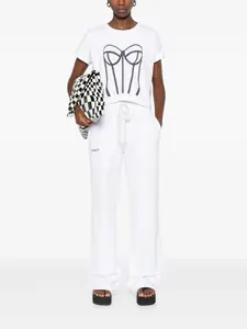 Хлопковые брюки Skipper с завязками HAMZA, белый