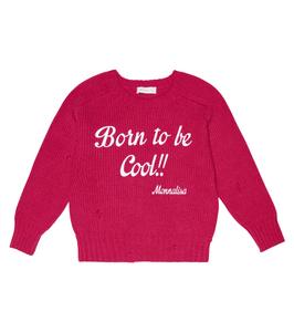 Шерстяной свитер с интарсией Monnalisa, Petunia