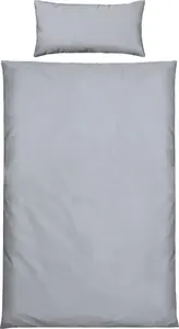 Постельное белье "Бостон" светло-серое 1x 155x220 см + 1x 40x80 см REDBEST