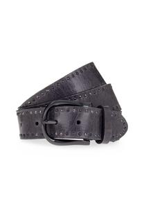 Ремень из кожи с заклепками B.Belt, серый