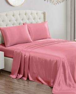 Комплект постельного белья из атласа, 3 предмета, размер twin xl Juicy Couture, Rose Pink