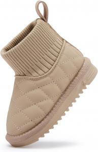 Сапожки BMCiTYBM для девочек и мальчиков, зимние утепленные мехом, для малышей (новорожденные/младенцы/дети младшего возраста), 6-Camel