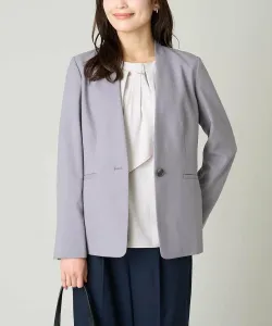 Куртка без воротника из эластичной ткани, имитирующей лен, пригодна для стирки, эластичная, с защитой от УФ-излучения Avv, цвет Gray