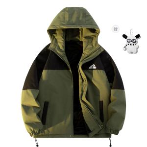 THREEAGAINTHR33 Пуховик унисекс, Army Green 01 (with Free Doll)