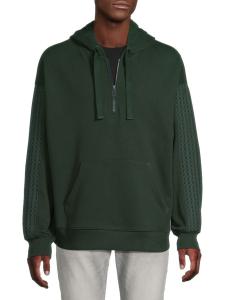 Хлопковая толстовка с капюшоном на четверть молнии Scotch & Soda, цвет Dark Green