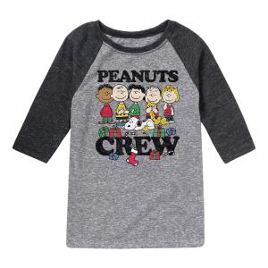 Рождественская футболка реглан Peanuts для мальчиков 8–20 лет Licensed Character, серый