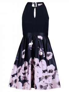 Короткое платье Vera Mont Cocktailkleid mit Blumenprint, цвет Dark Blue/Rosé