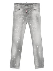 Джинсы DSQUARED2 KIDS с потертостями, серый