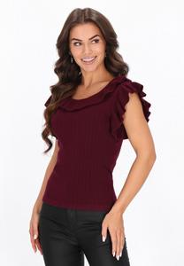 Футболка faina Print T-shirt, Burgundy/Red