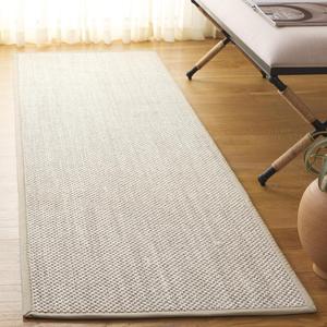 Ковер SAFAVIEH, 77 x 244 см, Natural Fiber Collection, Marble & Beige, Sisal, идеально для гостиной, прихожей, холла, входа, спальни (NF136B)