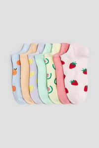 Упаковка из 7 носков-кроссовок H&M, розовый