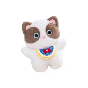 Healing Series разноцветные милые куклы-котята с слюнявчиком плюшевые куклы высота 35см 77 SEVEN DREAM, Ragdoll Cat+Ragdoll Bib