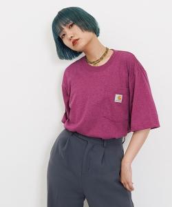 Футболка с коротким рукавом, большим нагрудным карманом и нашивкой с логотипом Carhartt, красная