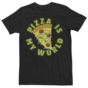 Мужская футболка Disney/Pixar Toy Story Aliens «Пицца — мой мир» Licensed Character