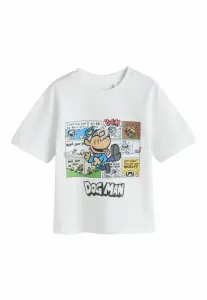 Футболка стандартного кроя с принтом "собака-мужчина" Next, White