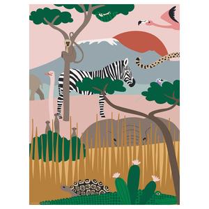 Плакат, прячущийся в саванне, 30х40 см IKEA Sandlöpare