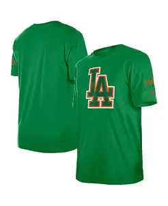 Мужская футболка Kelly Green Los Angeles Dodgers St. Patrick's Day Shamrock Fill New Era