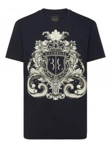Футболка с принтом герба Billionaire, синий
