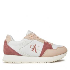 Кроссовки Calvin Klein Jeans Runner Low Lace Mix Ml Btw YW0YW01436 Bright White/Whisper Pink 02S, белый