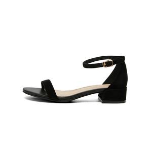 Сандалии с одним ремешком женские PT'SON, Elegant Black 3.5Cm