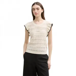 Свитер Tom Tailor Knit Volants, бежевый