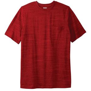 Мужская безусадочная легкая футболка с круглым вырезом Kingsize Big & Tall с круглым вырезом KingSize, цвет Red Marl