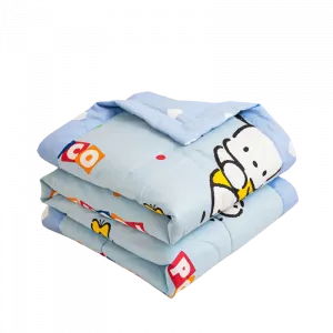 Гипоаллергенная, стираемая 100% хлопковая летняя тонкая подушка-одеяло soybean Sanrio, Active Pochacco