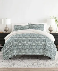 Комплект постельного белья Ultra Soft, двусторонний, 3 предмета, размер Full/Queen Ienjoy Home, темно-синий