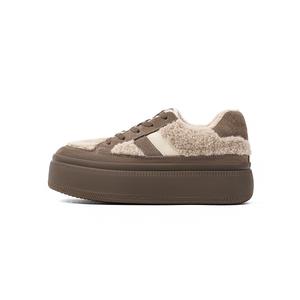 HARSON Женские низкие скейтерские ботинки для увеличения роста с флисовой подкладкой цвета хаки-серый, цвет Khaki Gray Fleece-Lined