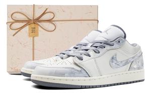 Баскетбольные кроссовки Air 1 Vintage женские с низким верхом, серебряный Jordan, серебряный