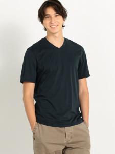 Роскошная трикотажная футболка с V-образным вырезом MELJ3248