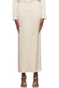 SSENSE Work Capsule – юбка-макси из штапельного материала цвета Off-White Paris Georgia