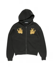 Худи с вышитым логотипом Acne Studios, черный