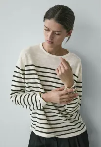 Полосатая блузка с длинными рукавами Massimo Dutti, Beige