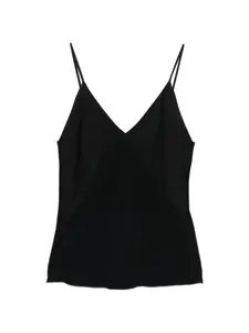 Топ с V-образным вырезом Forte Forte, черный