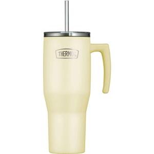 Термокружка REFRESHING SERIES ISOLIERTRINKBECHER с трубочкой 1,10 л, 6 ч горячее & 6 ч холодное, с ручкой Thermos, Vanilla mat