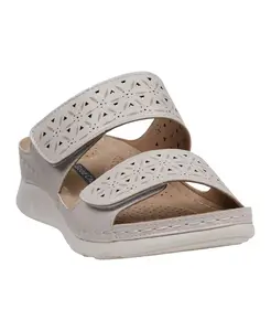 Женские сандалии Verna с регулируемыми двойными ремешками и стелькой GC Shoes, серебряный