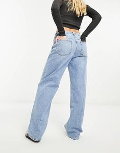 Голубые джинсы папы ASOS DESIGN